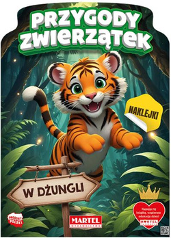 Przygody zwierzątek w dżungli - kolorowanka z naklejkami