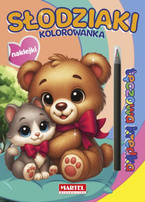 Słodziaki - Kolorowanka z kolorową kredką i naklejkami