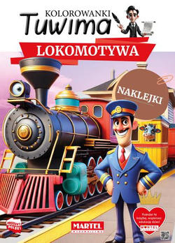 Lokomotywa - kolorowanka z naklejkami Tuwima