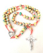 Różaniec kolorowy Medjugorie (kolorystyka żółto-pomarańczowa)