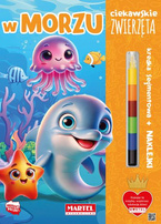 Ciekawskie zwierzęta. W morzu - Kolorowanka z kredką i naklejkami