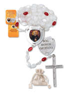 Różaniec św. Andrzeja Boboli z ryngrafem