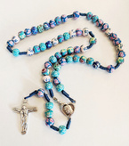 Różaniec kolorowy Medjugorie (kolorystyka niebieska)