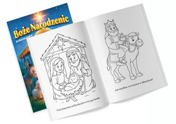 Boże Narodzenie Szopka - kolorowanka z naklejkami