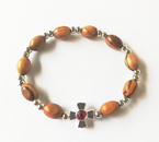 Bransoletka - różaniec z drewna oliwnego