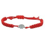 Bransoletka "Jestem za życiem"  pleciona czerwona