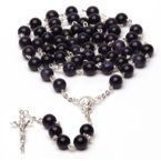 Różaniec srebrny z "Nocą Kairu"