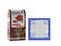Zestaw upominkowy (serwetka 33 x 33cm + herbatka Serce jak dzwon)