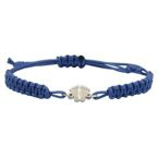 Bransoletka "Jestem za życiem"  pleciona niebieska