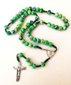 Różaniec kolorowy Medjugorie (kolorystyka zielona)