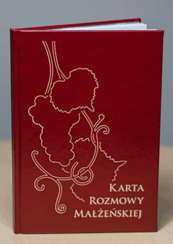 Karta rozmowy małżeńskiej  - kolor bordo