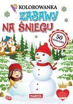 Zabawy na śniegu - kolorowanka z naklejkami