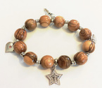 Bransoletka - różaniec z drewna oliwnego