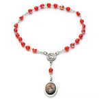 Różaniec - Koronka do Św. Rity (czerwona)