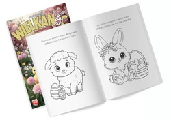 Kolorowanka - Wielkanoc z barankiem (z naklejkami)