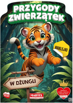 Przygody zwierzątek w dżungli - kolorowanka z naklejkami