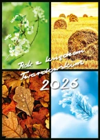 Kalendarz 2026 z ks. Twardowskim - 4 pory roku