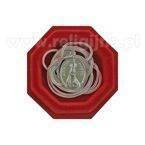 Medalik Matka Boża fatimska z łańcuszkiem - srebrny, w jubilerskim opakowaniu